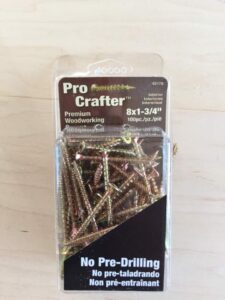 These are the screws I used. #8 1-3/4" woodworking screws.