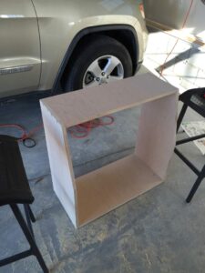 Rough frame of the cabinet.